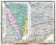 Geological and Climatological Map, Indiana State Atlas 1876